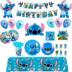 Lilo & Stitch Party Decorations Tablecloth Plate Stitch Birthday Party Balloons