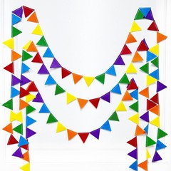 Rainbow Party Decorations Colorful Felt Hanging Triangle Mini Bunting Pennant…