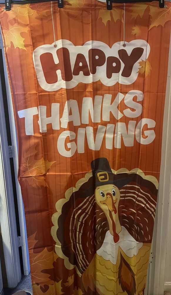 Happy Thanksgiving Flag/Banner 3×6 Ft