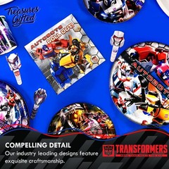 Transformers Party Supplies Set for 32 Guests – Birthday Dinnerware Plates, Napk