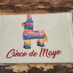 Cinco De Mayo Table Decor,13×72, May 5th Decor, Llama pinata on burlap.Mexico