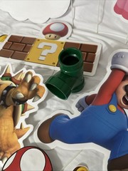 Mario Bros Party Decoration Paper Theme Princess Peach Mario Luigi Wall 19 Piece