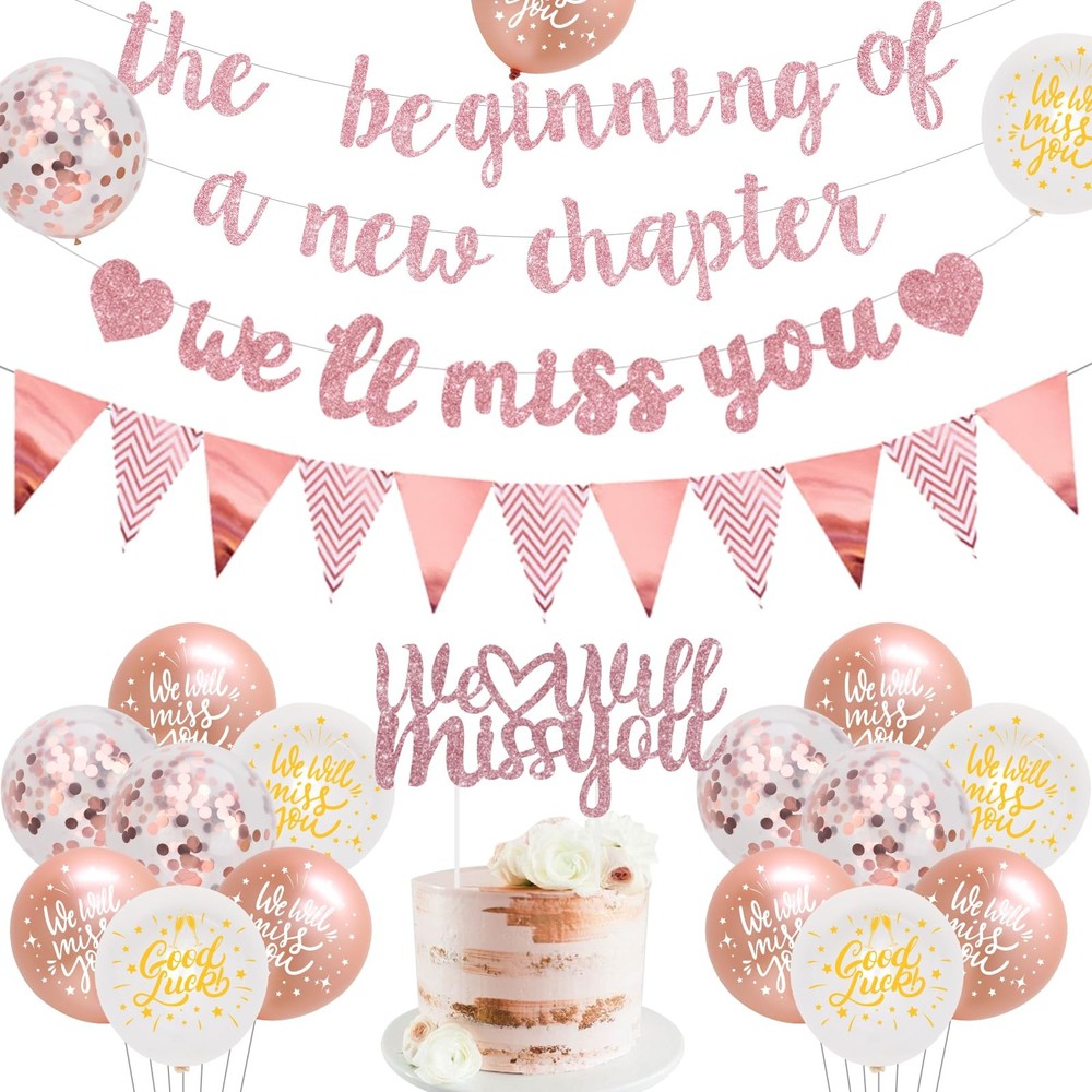 Farewell Party Decorations, The Beginning of A New Chapter We Will Miss You B…