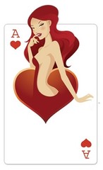 Hearts ‘Babe’ Playing Card Cardboard Cutout 160cm Tall-Great for Casino Parties