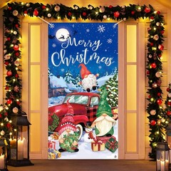 Tiamon Christmas Gnome Door Cover Holiday Gnome Door Cover Decoration Gnome B…