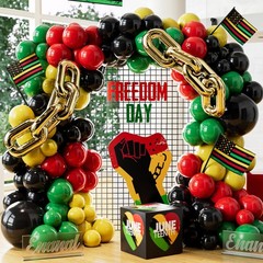 Juneteenth Balloon Garland Kit – 167pcs Happy Juneteenth Decorations for Black H