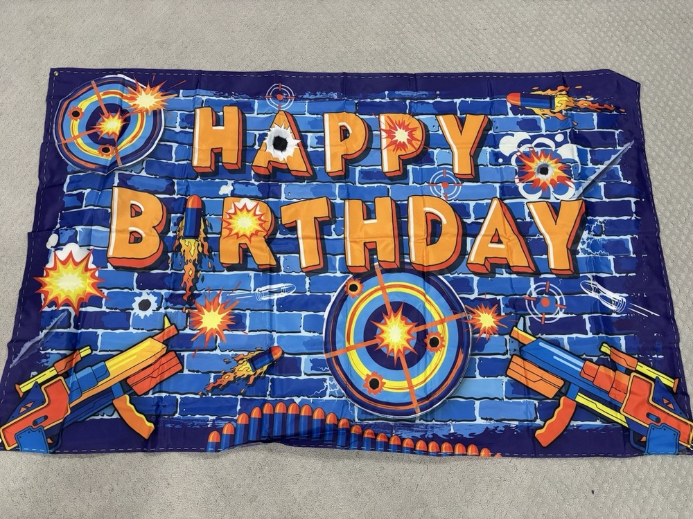 Nerf Pro Birthday Party Supplies Decorations Bundle Banner Centerpieces Bags