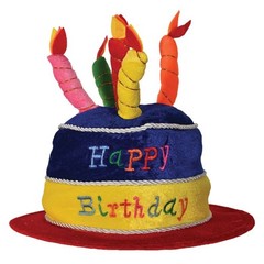 Beistle Plush Birthday Cake Hat One Size Fits Most