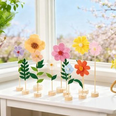 11PCS Wildflower Party Decorations, Wildflower Centerpieces Wooden Base Paste…