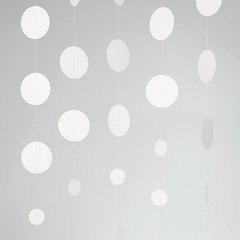 Shining White Circle Dots Hanging Garland Sparkling White Circle Dots Hanging St