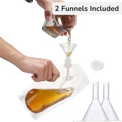 Clear Plastic Spouted Alcohol Juice Drink Festivals Bag Pouch 500ML Reusable