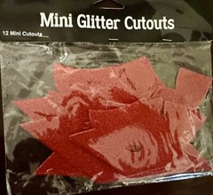 Graduation Red Gold Glitter Assorted Cutouts Random Qty -Paper Grad Decoration