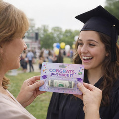 Pack 6Pcs, Graduation Money Holder Cards, Congrats Grad Cash Gift Holder Set, Un