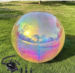NEWEGG 2X PCS 47″ Big Shiny Inflatable Mirror Ball Giant PVC Hanging Iridescent