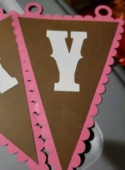 Die Cut Pink & Brown BIRTHDAY for Banner