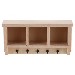 Dollhouse Mini Storage Cabinet Bookcase Miniature Accessories Shelf