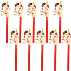 12 Pieces 40 Inch Inflatable Stick Horse Inflatable Cowboy Cowgirl Horse Head…
