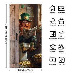 St. Patrick’s Day Door Cover – Festive Irish Decoration for Home Entryway