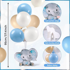 12 Sets Elephant Baby Shower Balloon Stand Kit for Table It’S a Boy Baby Shower