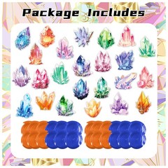 24 PCS Crystal Hanging Swirl Decorations Ceiling Streamers Colorful