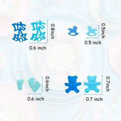 1000 PCS Light Blue Navy Boy Gender Reveal Baby Shower Glitter Confetti
