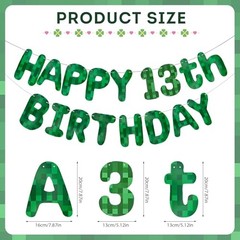 Green Pixel Birthday Banner, Pre-strung Minecraft Party Banner Video Game 13th