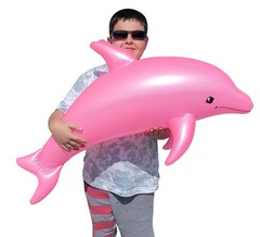 Huge 40″ Pearlized Dolphin INFLATE Inflatable Pool Beach Poolside Aquatic The…