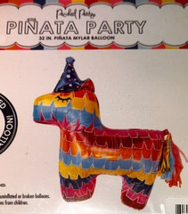 32″ Pinata Mylar Balloon, Looks like a Pinata, NEW, Packed Party Brand