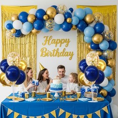 4 Set Navy Blue Gold Balloons Stand Kit for Graduation Decorations 2026,Ballo…