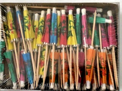 Celebrate Bamboo Parasol Picks, Multi-Color, 100 Count 4 inch (10.16cm)