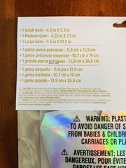 Amscan Table Decorations, 3 pcs, Diamond/Gem Shapes, Silver Iridescent