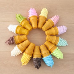1Pcs Ice Cream Display Props Cute Ice Cream Model Home Fake Dessert Decor Mini