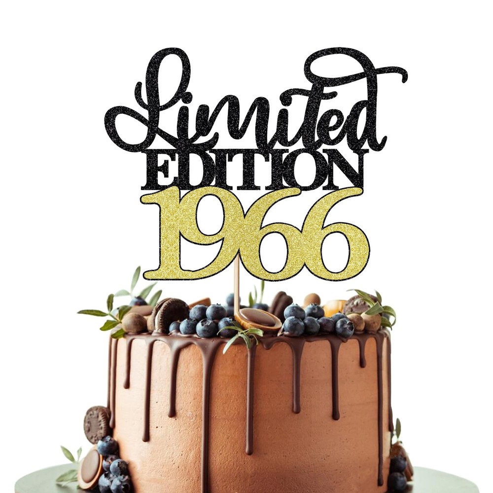 Limited Edition 1966 Cake Topper, Happy 60th Birthday Cake Topper, Men and Wo…