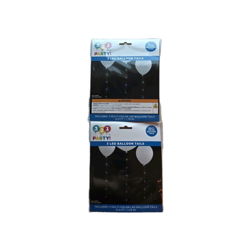 Multi-Color LED Balloon Tails Duo