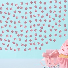 100 PCS Number 18 Confetti Pink Glitter 18th Birthday Anniversary Cake Decor