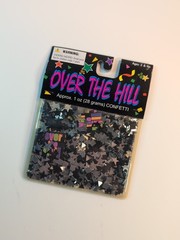 Vintage Over The Hill Confetti 1 oz Milestone Birthday Gag Gift Stars New