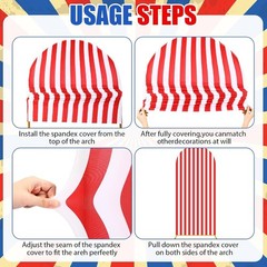 3 Pcs Carnival Arch Backdrop Covers – Variety Sizes