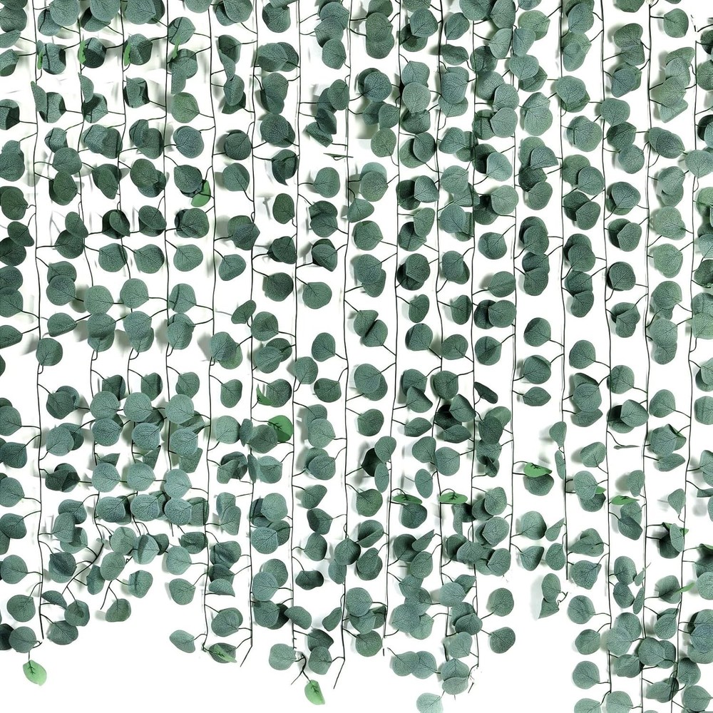 Artificial Eucalyptus Vines Garland for Table Room Decor(9 Pack 60ft) Green