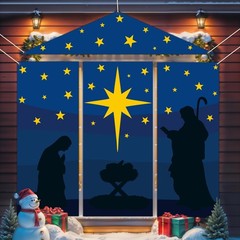 4 Pcs Christmas Nativity Scene Banners Decorations Jesus Religious Front Door…