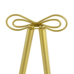Luxury Gold Bow Display Easel Stand Elegant Metal Floor Standing Frame Holder