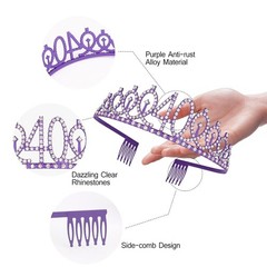 40th Birthday Sash & Rhinestone Tiara Set in Purple – Celebrate Fabulousness!