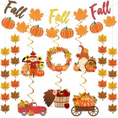 Fall Party Decorations Supplies – NO DIY – Autumn Home Decor Set Include Glit…
