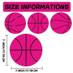 21 PCS Pink Paper Basketball Cutouts 7 Inch Theme Party Bulletin Board