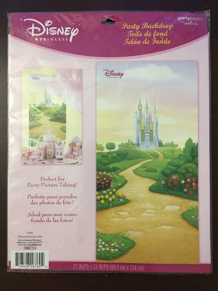 DISNEY PRINCESS Party wall BACKDROP Cinderella Princess Fairytale Castle