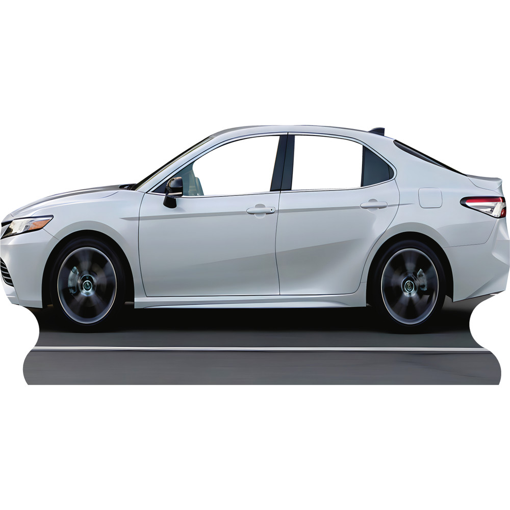 SS11344 Modern White Sedan Car Stand In Cardboard Cutout Standee Standup