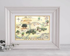 Winnie the Pooh 100 Aker Wood Map