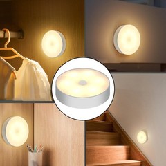 Indoor LED Stair Lights Motion Sensor Rechargeable 6 Pack with Dual Color Modes