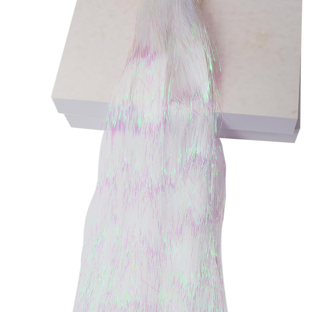 White Iridescent Tinsel Icicles Christmas Tree Decor 19.8 Inch 2000 PCS