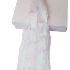 White Iridescent Tinsel Icicles Christmas Tree Decor 19.8 Inch 2000 PCS