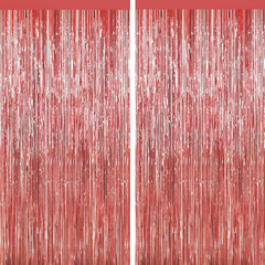 Rose Gold Tinsel Backdrop Foil Fringe Curtains – 2 Packs Door Streamers Backdrop